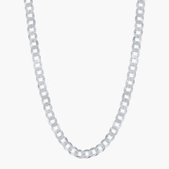 Sterling Silver 3.45mm Cuban Chain - Rhodium Plated