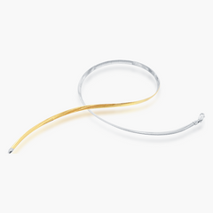 Sterling Silver 4mm Two-Tone Reversible Omega Chain