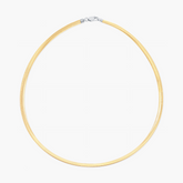 Sterling Silver 4mm Two-Tone Reversible Omega Chain