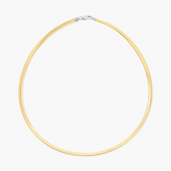Sterling Silver 4mm Two-Tone Reversible Omega Chain