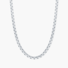 Sterling Silver 3.5mm Round Box Chain - Rhodium Plated