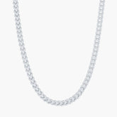 Sterling Silver 4mm Franco Chain (120 Gauge) - Rhodium Plated