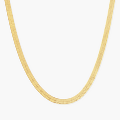 Sterling Silver 4mm Herringbone Chain - Gold Plated