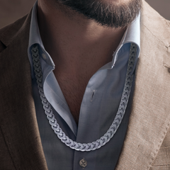 Sterling Silver 4mm Franco Chain (120 Gauge) - Rhodium Plated