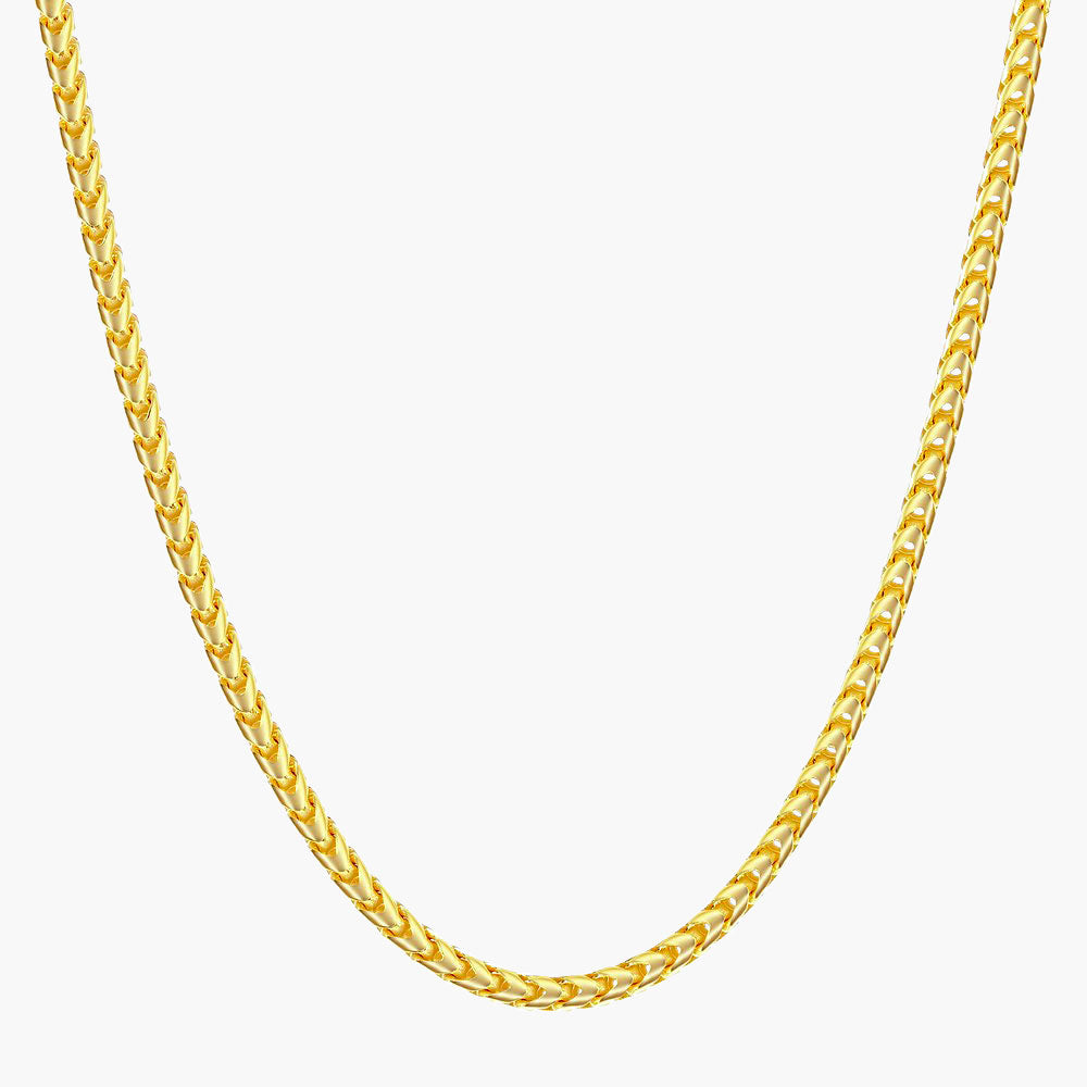 Sterling Silver 2.3mm Franco Chain - Gold Plated