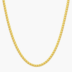 Sterling Silver 2.3mm Franco Chain - Gold Plated