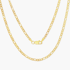 Sterling Silver 2.8mm Figaro Chain - Gold Plated