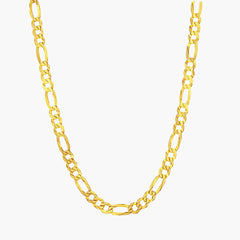 Sterling Silver 6mm Figaro Chain - Gold Plated